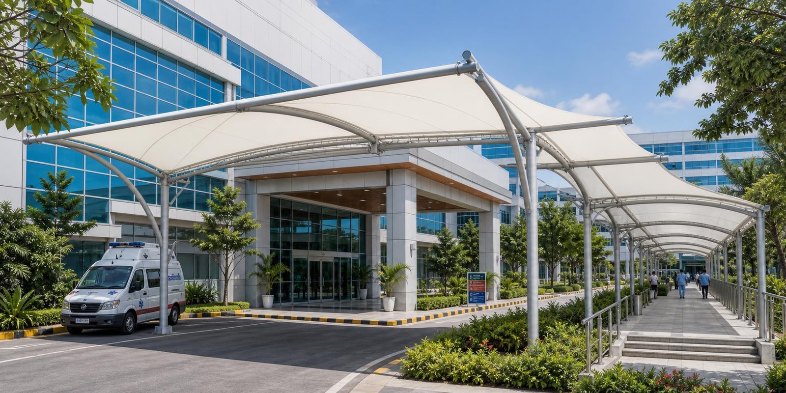 Hospitals tensile structure project