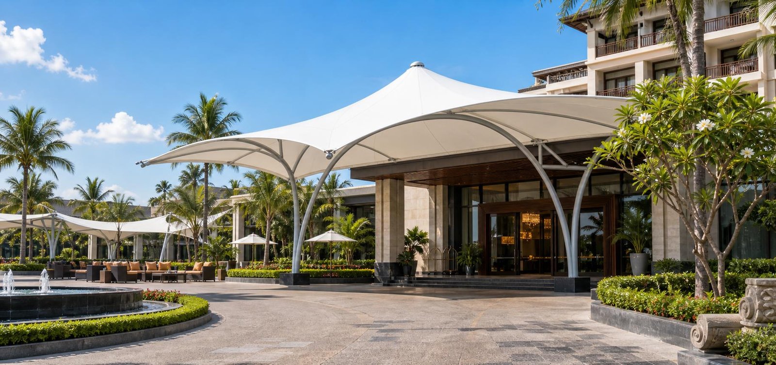 Hotels Resorts tensile structure project