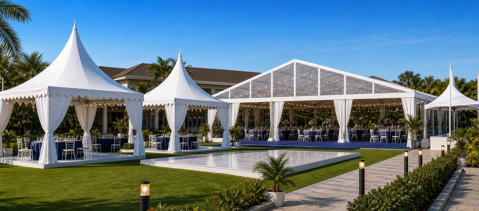 Tent Structure Project for Delhi tensile structure work