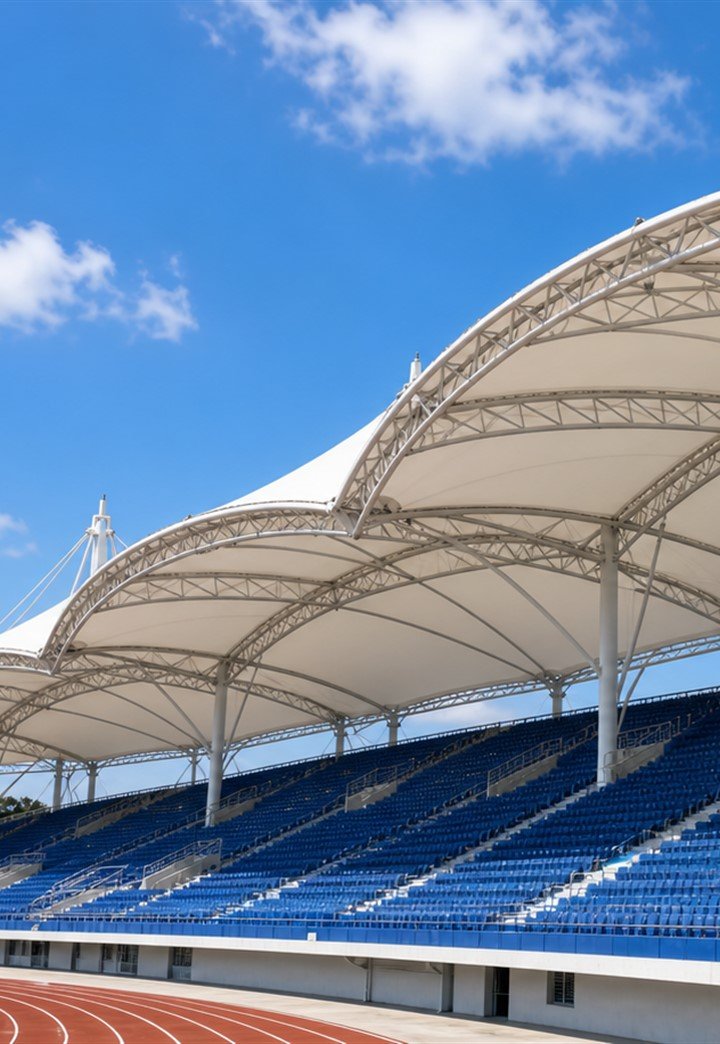 Badminton Court Tensile Structure real project image