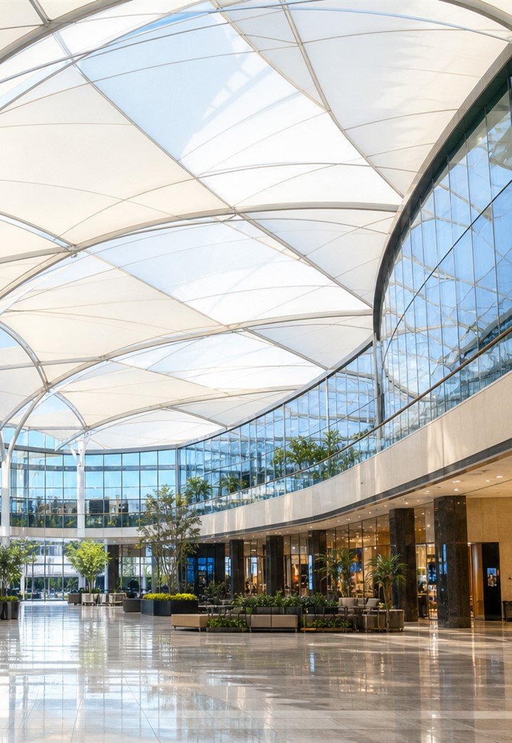 Shopping Mall Tensile Structure real project image