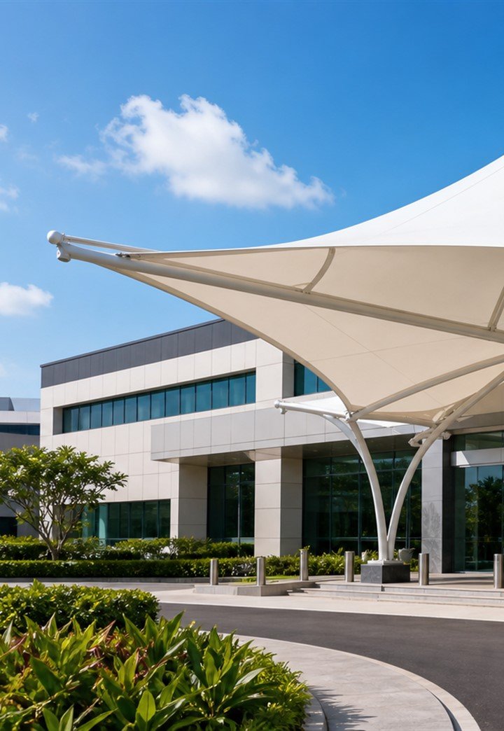 Tensile Umbrella Structure real project image